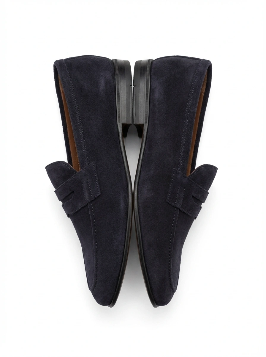 Loafer Daim Marine - Vue côté gauche