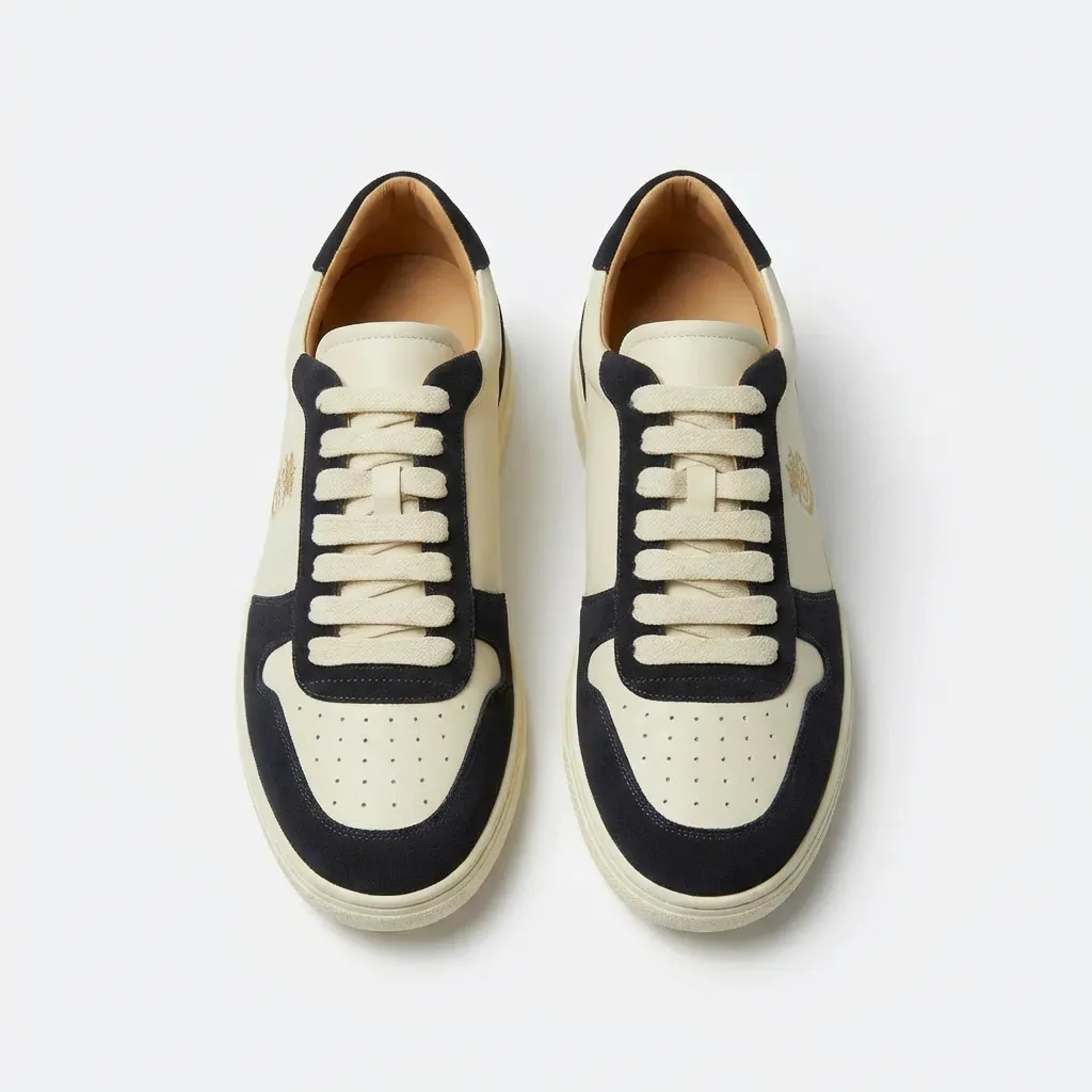 Sneakers FLC Noir Blanc - Vue de face