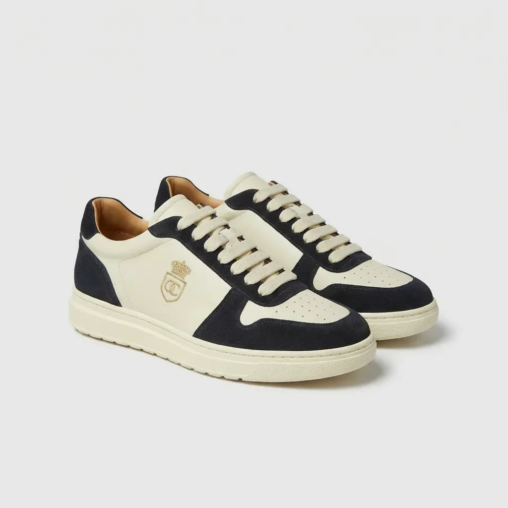 Sneakers FLC Noir Blanc - Paire 3/4 face