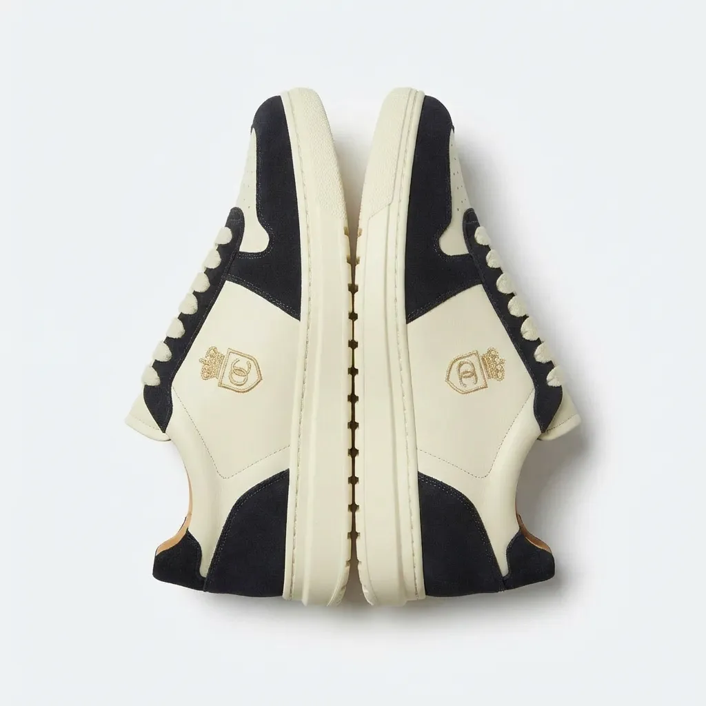 Sneakers FLC Noir Blanc - Vue côté gauche